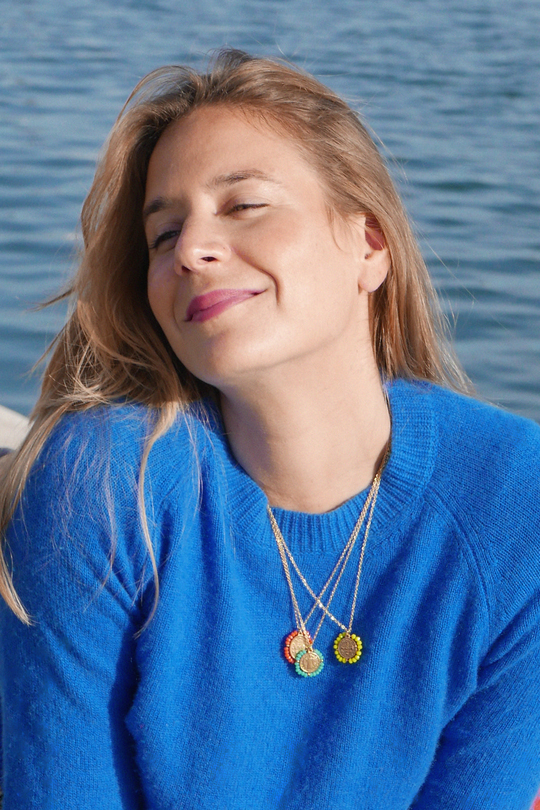 Santo Necklace - Aqua Blue - Palas